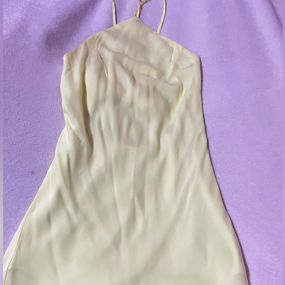 YELLOW OPEN BACK DRESS